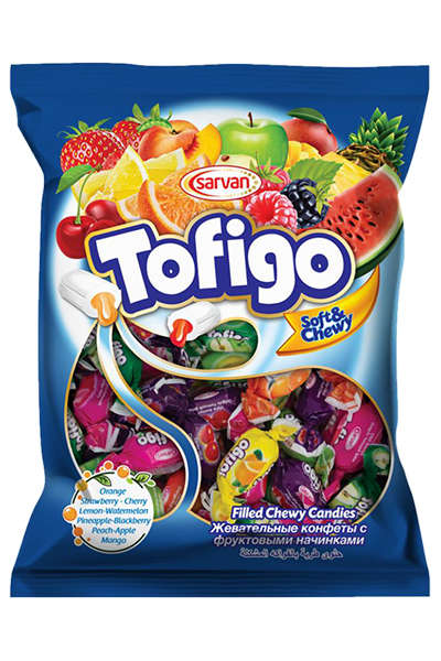 Жевательные конфеты TOFIGO 1 кг - 8 шт