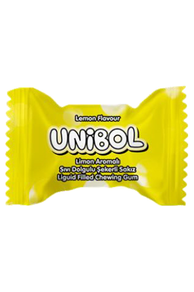 Жевательная резинка UNIBOL Лимон с жидкой начинкой
