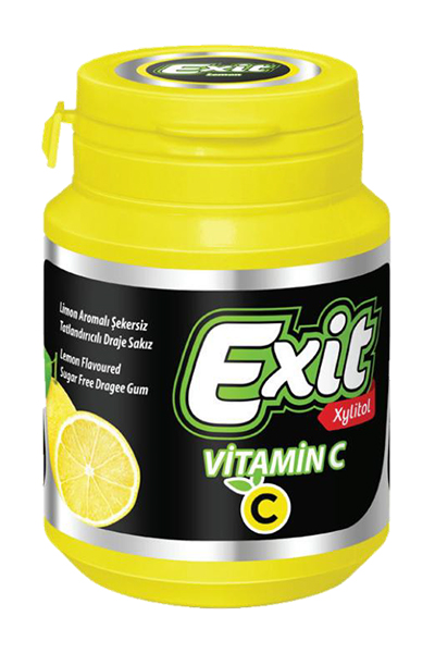 Жевательная резинка Exit без сахара Лимон и витамин С 40 г